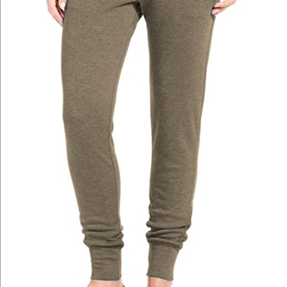 NWT Hue Heather Oatmeal Jersey Relaxed Weekend  Travel Jogger - Picture 2 of 10